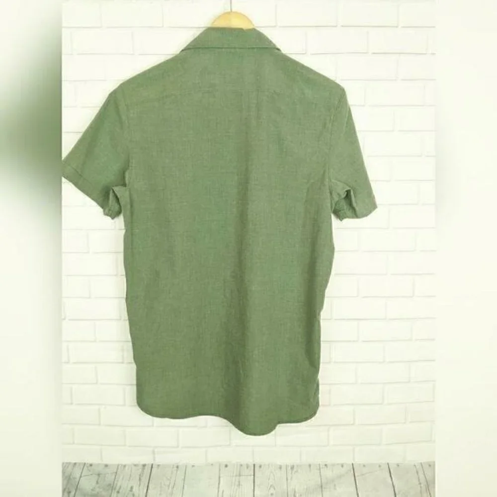 The North Face Green Heathered‎ Button Down short sleeve shirt Size small